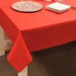 Tkanina matowa, gładka, dekoracyjna Panama Czerwony