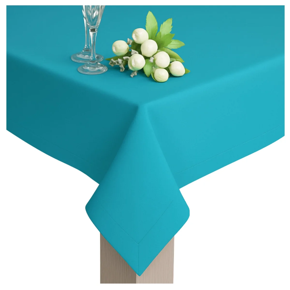 Tkanina matowa, gładka, dekoracyjna Panama Turkus Tkanina matowa, gładka, dekoracyjna Panama Turkus